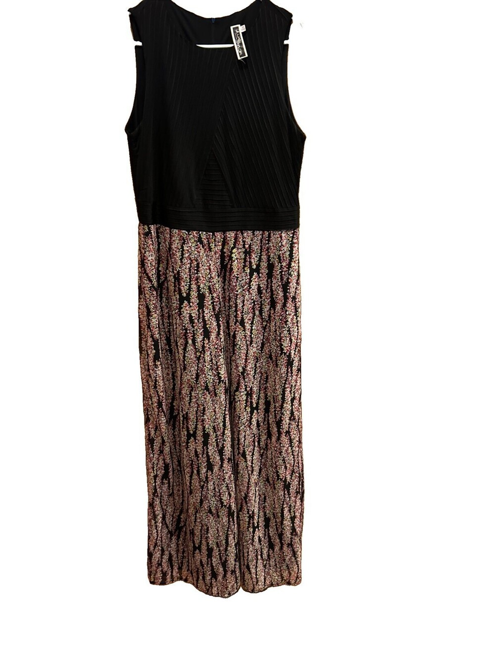 Julianne Taylor New York S 14 Maxi Pant Suit Sleeveless Ribbed Top